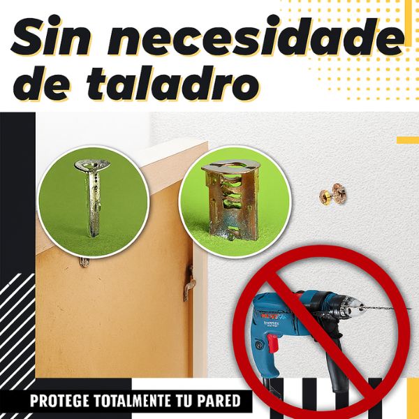 Set De 50 Chazos Con Tornillos Para Concreto Liviano, Drywall, Madera Y Más l HappyGift®