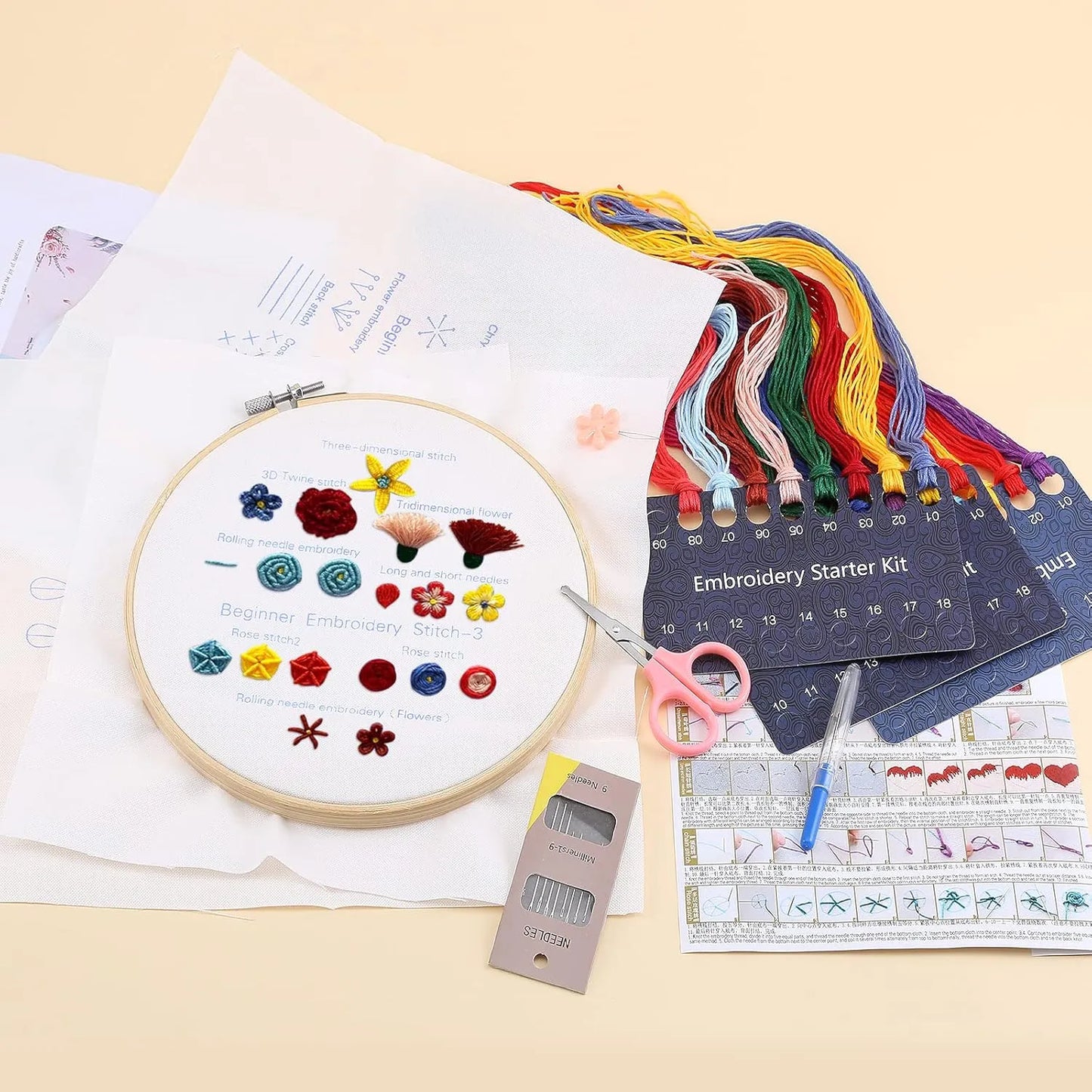 Kit De Bordado X 3 Para Principiantes