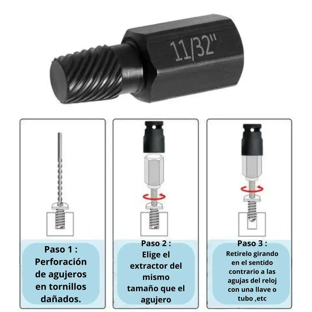 HappyGift® l Kit Extractor De Tornillos X10 Piezas