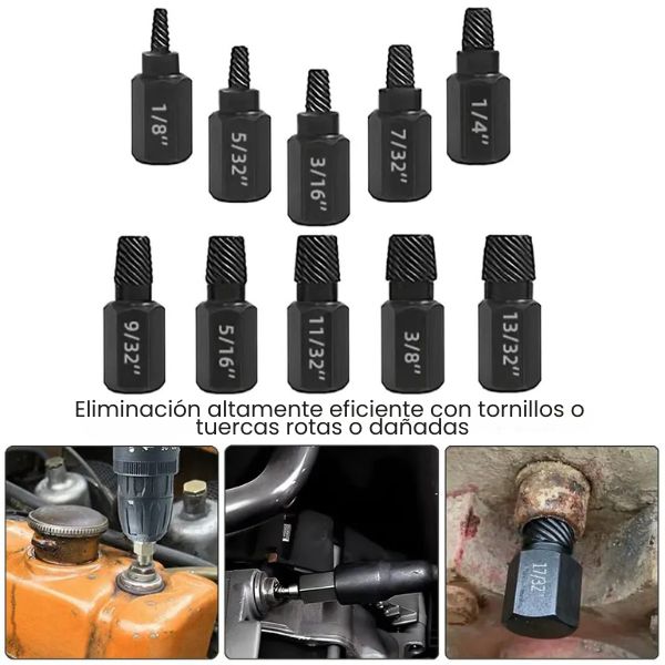 HappyGift® l Kit Extractor De Tornillos X10 Piezas