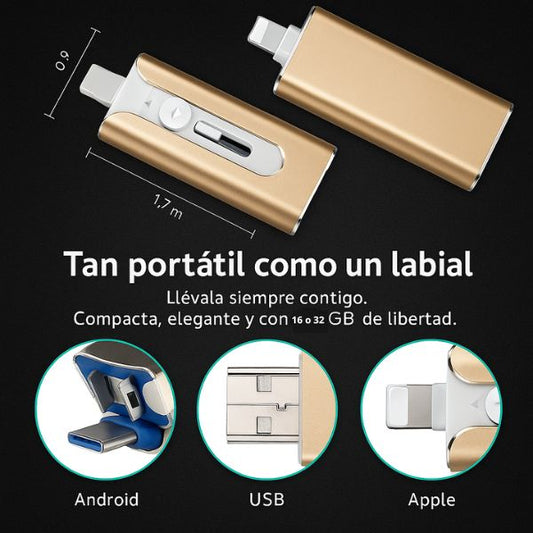 USB 3 En 1 Para Android, Iphone y PC l HappyGift®