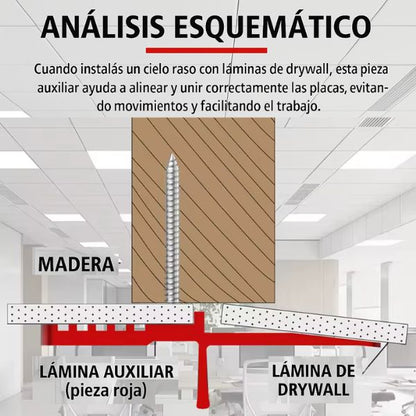 Set De 2 Guías De Fijación Para Techo En Madera Drywall Y Mas l HappyGift®